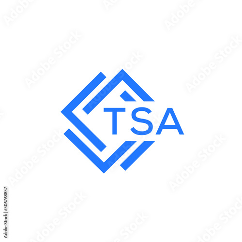 TSA technology letter logo design on white  background. TSA creative initials technology letter logo concept. TSA technology letter design.