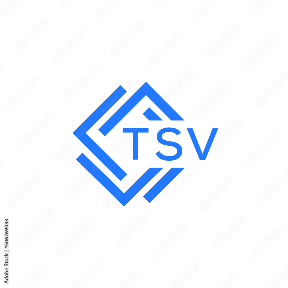 TSV technology letter logo design on white  background. TSV creative initials technology letter logo concept. TSV technology letter design.