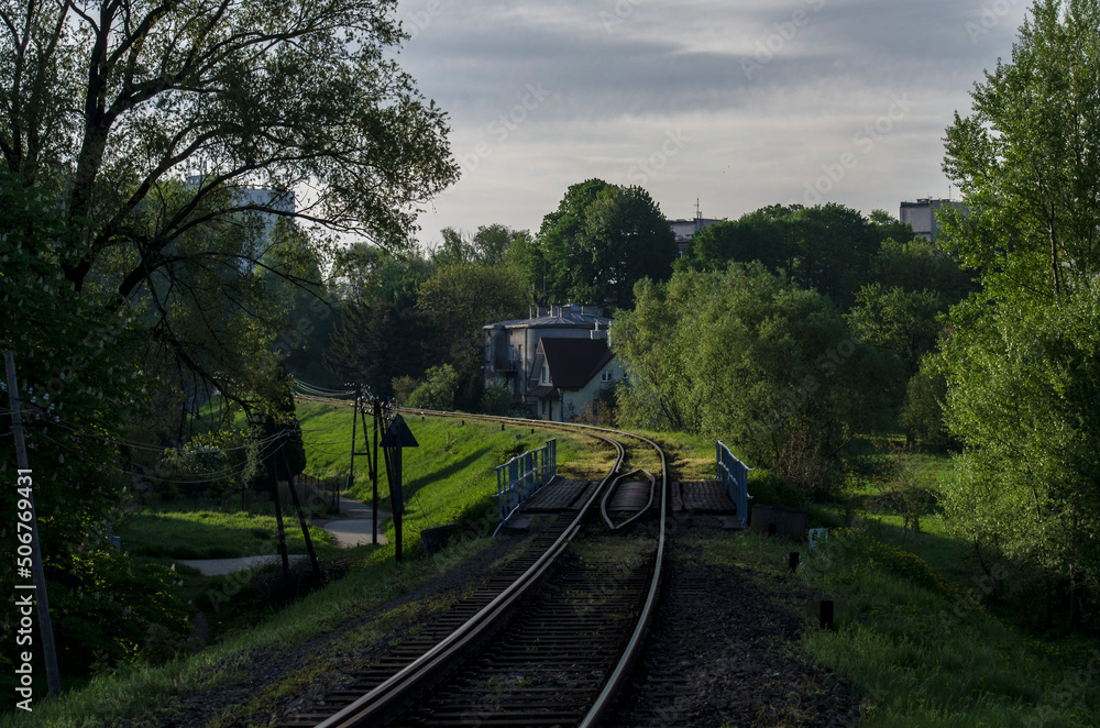 Naklejka premium Tory kolejowe