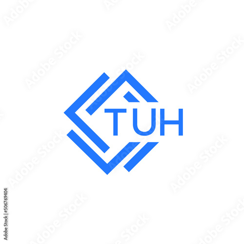 TUH technology letter logo design on white background. TUH creative initials technology letter logo concept. TUH technology letter design. 