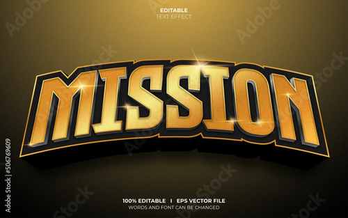 Mission 3D editable text effect premium free download