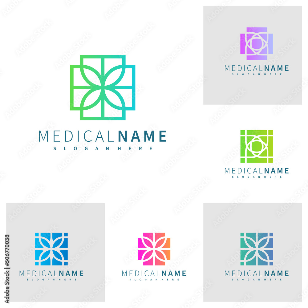 Set of Abstract Leaf Luxury Logo Design. Creative flower Idea logos designs Vector illustration template Set of Abstract Leaf Luxury Logo Design. Creative flower Idea logos designs Vector illustration template