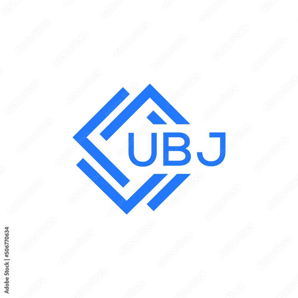 UBJ technology letter logo design on white  background. UBJ creative initials technology letter logo concept. UBJ technology letter design.