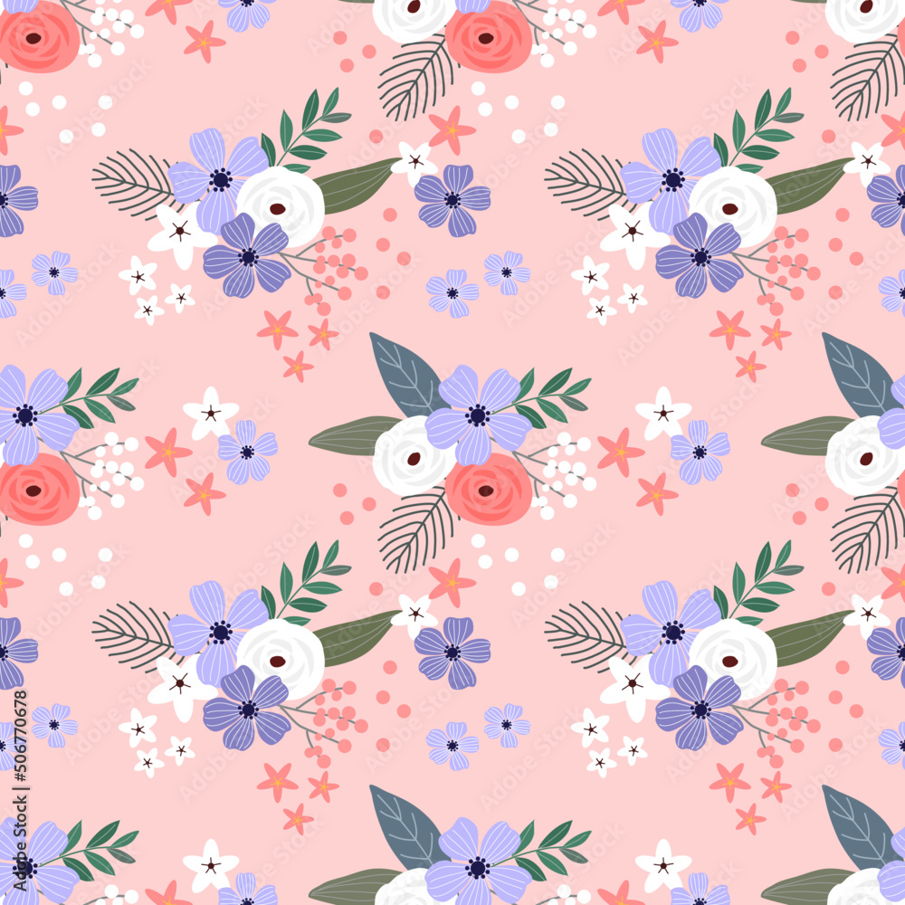 seamless pattern with flowers seamless pattern with flowers