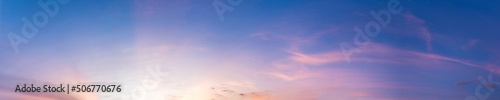 Fotografija Dramatic panorama sky with cloud on sunrise and sunset time