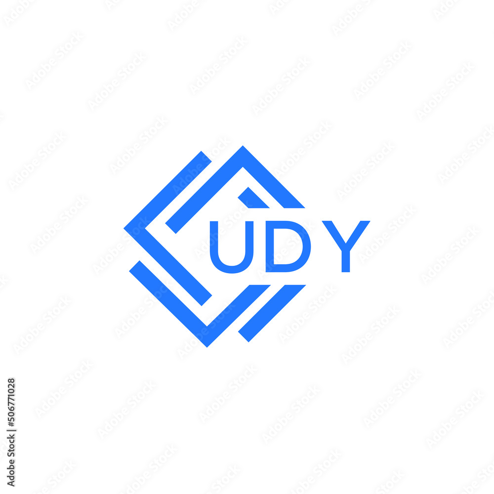 UDY technology letter logo design on white  background. UDY creative initials technology letter logo concept. UDY technology letter design.
