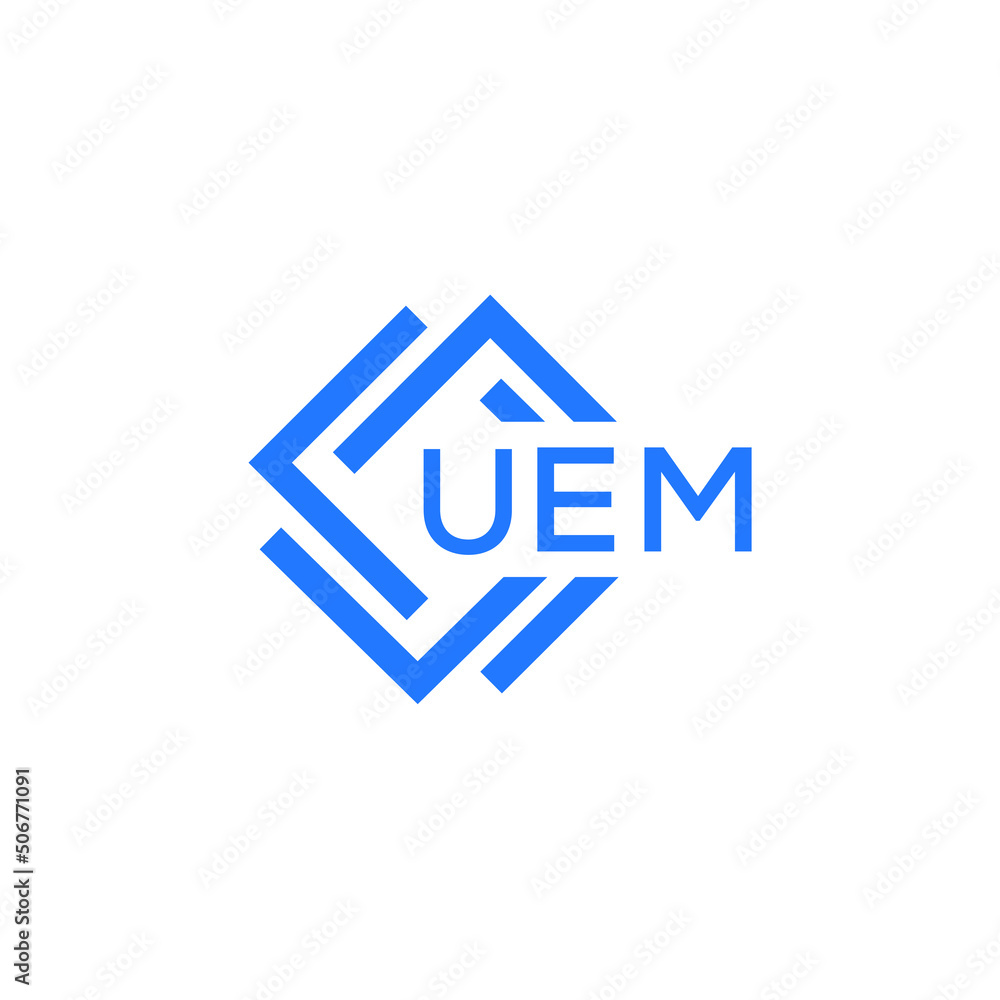 UEM technology letter logo design on white  background. UEM creative initials technology letter logo concept. UEM technology letter design.
