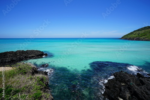 fascinating seascape with clear bluish water