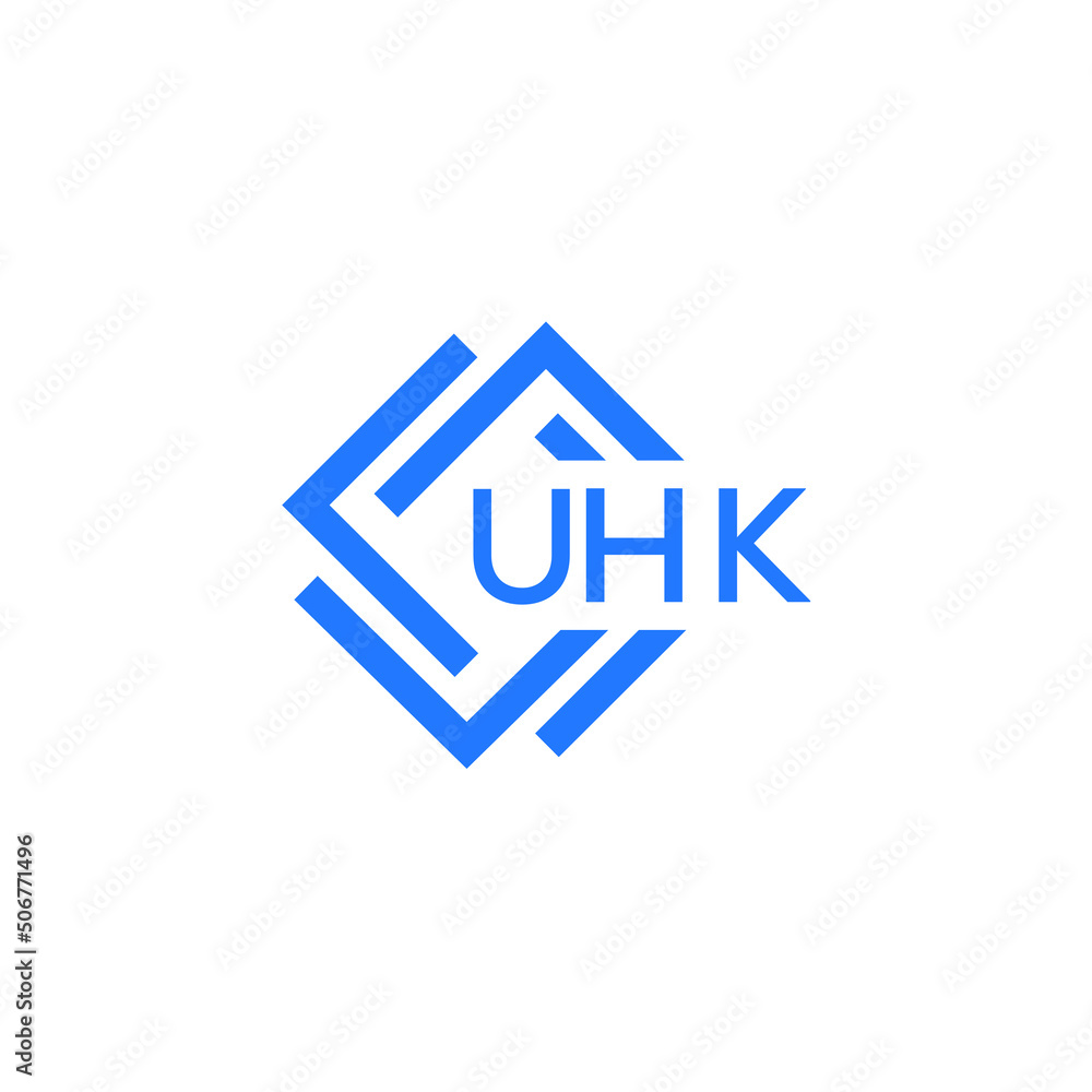 UHK technology letter logo design on white  background. UHK creative initials technology letter logo concept. UHK technology letter design.
