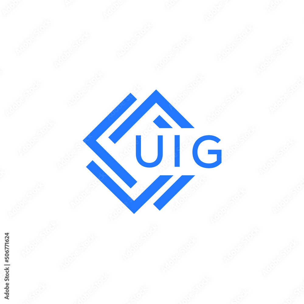 UIG technology letter logo design on white  background. UIG creative initials technology letter logo concept. UIG technology letter design.
