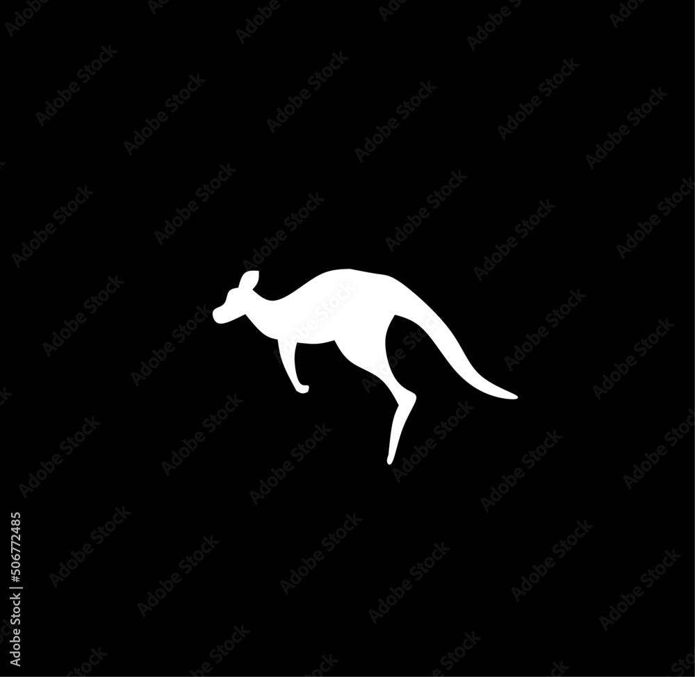 Fototapeta premium Kangaroo silhouette vector