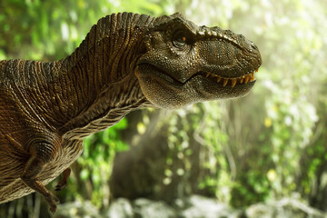 Poster Dinosaurus Speelgoed T-rex op tafel  © fotokitas