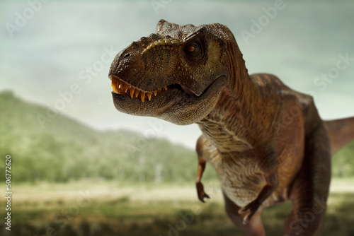 Dinosaur trex tyrannosaurus rex toy photo