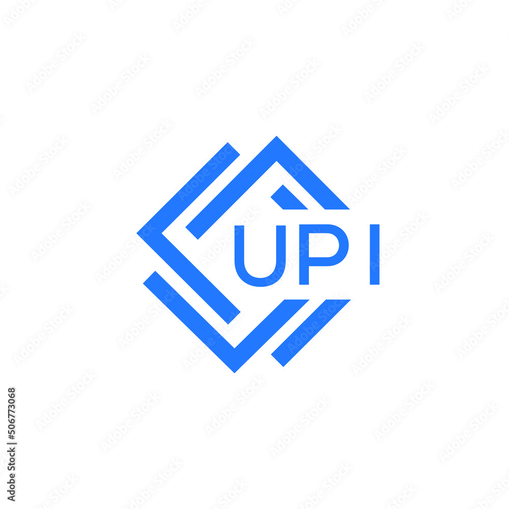 UPI technology letter logo design on white  background. UPI creative initials technology letter logo concept. UPI technology letter design.
