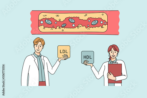 Doctors show levels of cholesterol in human vessels