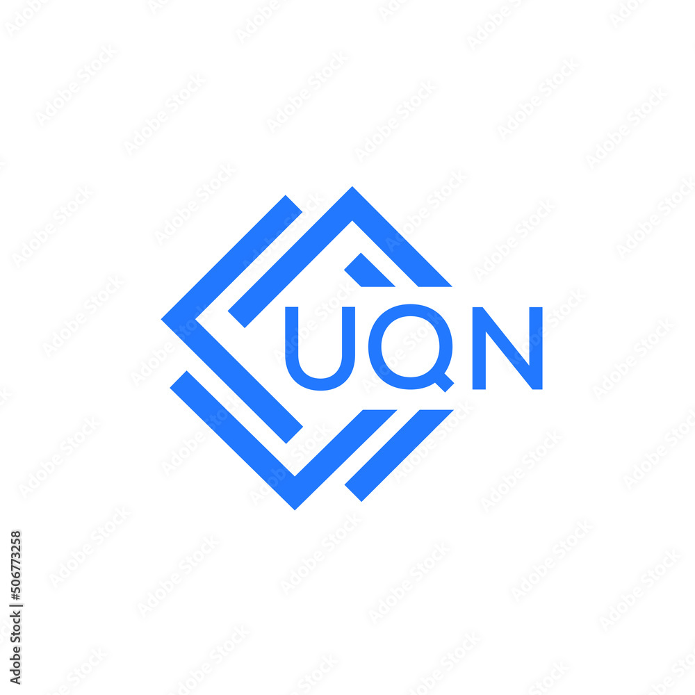 UQN technology letter logo design on white  background. UQN creative initials technology letter logo concept. UQN technology letter design.
