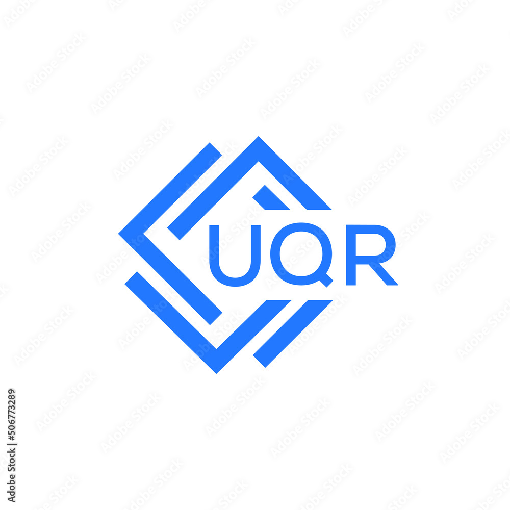 UQR technology letter logo design on white  background. UQR creative initials technology letter logo concept. UQR technology letter design.
