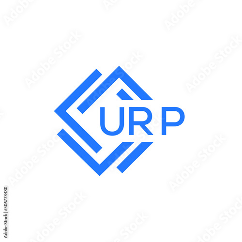 URP technology letter logo design on white  background. URP creative initials technology letter logo concept. URP technology letter design.
 photo