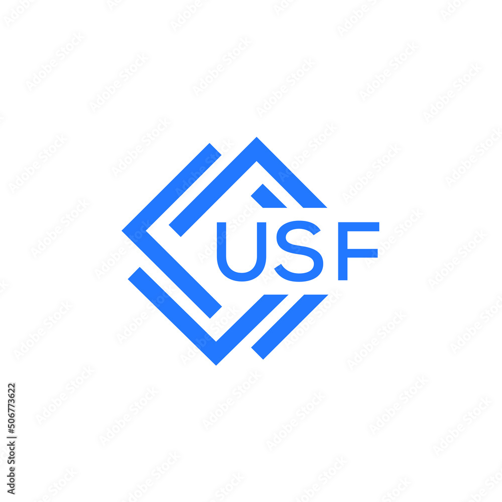USF technology letter logo design on white  background. USF creative initials technology letter logo concept. USF technology letter design.
