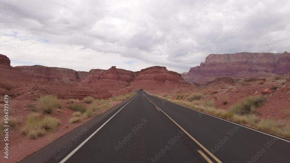 Driving Plate Grand Canyon East Rim Marble Canyon Northbound Multicam Set 06 Rear View Colorado River Arizona Southwest USA Driving Plate Grand Canyon East Rim Marble Canyon Northbound Multicam Set 06 Rear View Colorado River Arizona Southwest USA