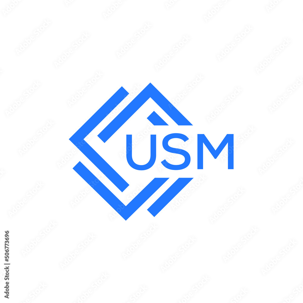 USM technology letter logo design on white  background. USM creative initials technology letter logo concept. USM technology letter design.
