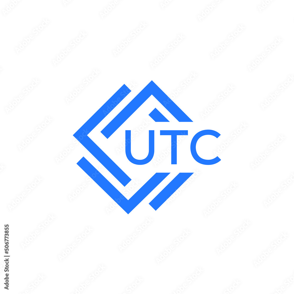 UTC technology letter logo design on white  background. UTC creative initials technology letter logo concept. UTC technology letter design.
