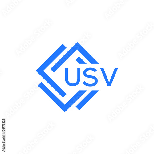USV technology letter logo design on white background. USV creative initials technology letter logo concept. USV technology letter design. 