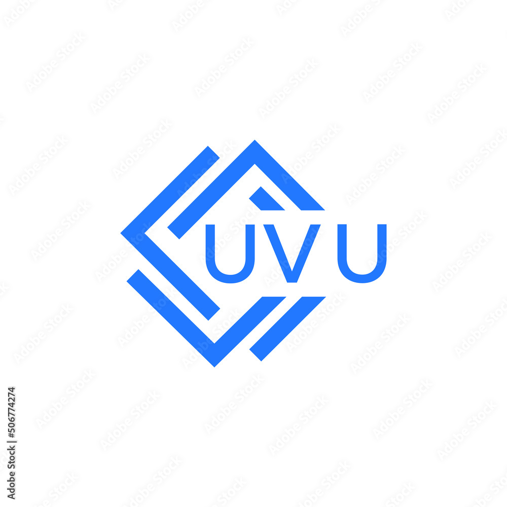 UVU technology letter logo design on white  background. UVU creative initials technology letter logo concept. UVU technology letter design.
