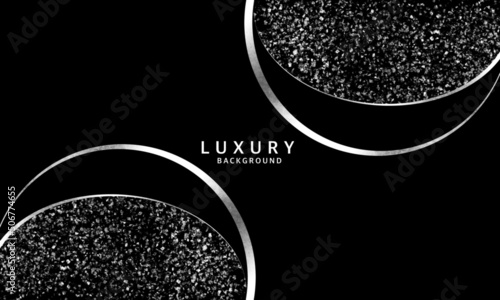 Premium Black abstract background with silver lines isolated on a dark background. Premium Vector. with a little yellow hue