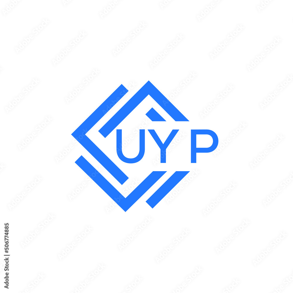 UYP technology letter logo design on white  background. UYP creative initials technology letter logo concept. UYP technology letter design.