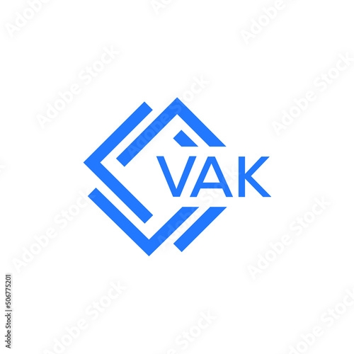 VAK technology letter logo design on white  background. VAK creative initials technology letter logo concept. VAK technology letter design.