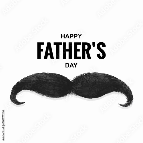 Happy fathers day nice mustache card design