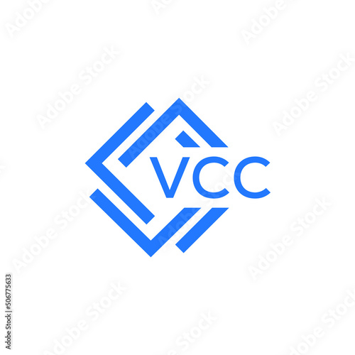 VCC technology letter logo design on white  background. VCC creative initials technology letter logo concept. VCC technology letter design.