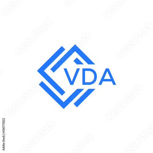 Free Download VDA technology letter logo design on white  background. VDA creative initials technology letter logo concept. VDA technology letter design. - GFXLoad