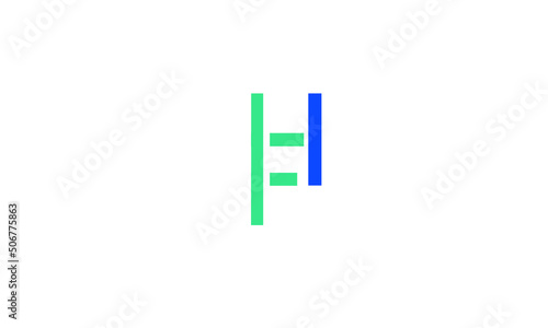 Alphabet letters Initials Monogram logo FH, HF, F and H