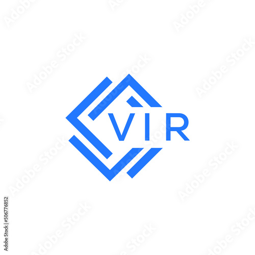 VIR technology letter logo design on white  background. VIR creative initials technology letter logo concept. VIR technology letter design.
