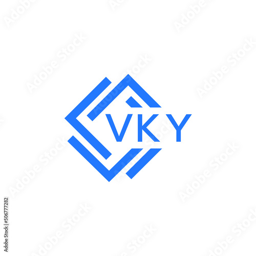 VKY technology letter logo design on white background. VKY creative initials technology letter logo concept. VKY technology letter design.