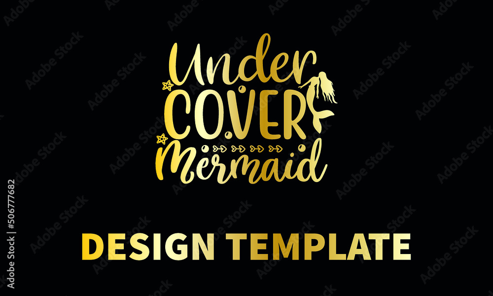 undercover mermaid vector monogram abstract logo template undercover mermaid vector monogram abstract logo template