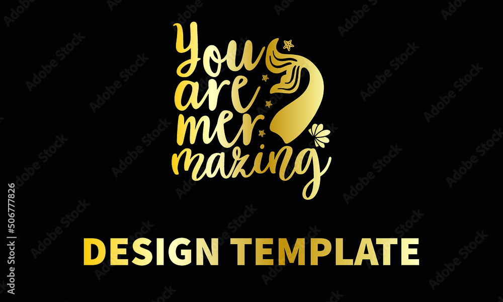 you are mermazing vector monogram abstract logo template you are mermazing vector monogram abstract logo template