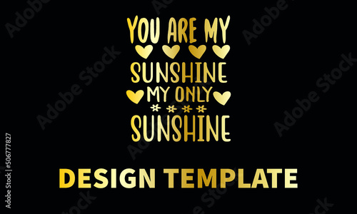 you are my sunshine vector monogram abstract logo template