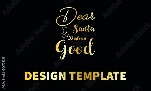 dear santa define good vector monogram abstract logo template
