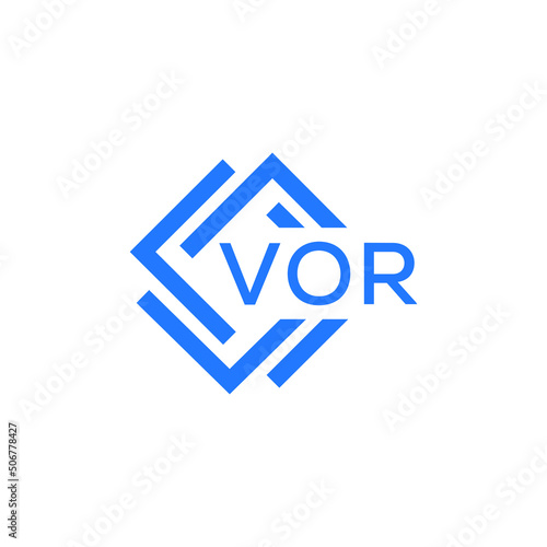 VOR technology letter logo design on white  background. VOR creative initials technology letter logo concept. VOR technology letter design.
