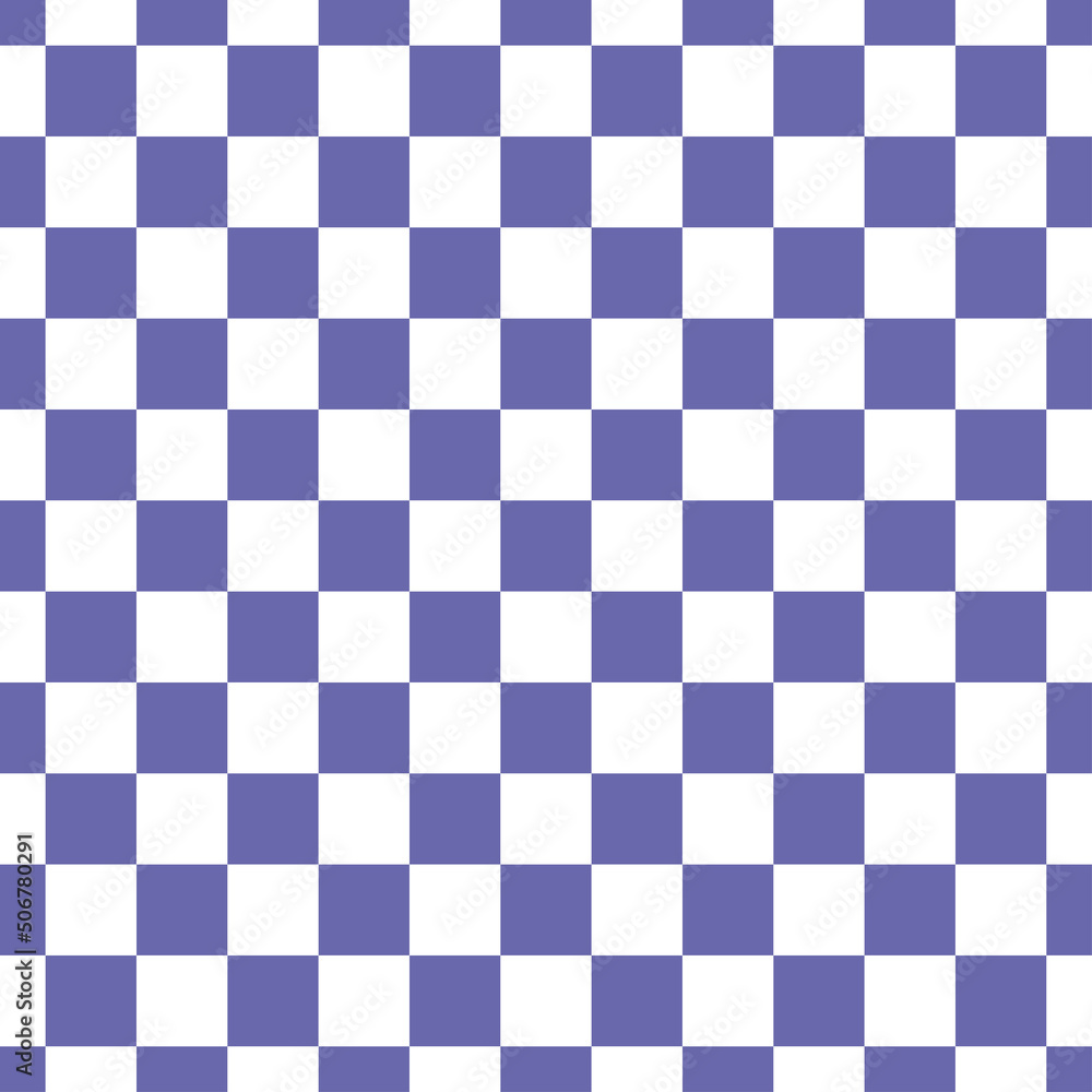 Very peri and white checkerboard seamless pattern. Very peri and white checkerboard seamless pattern.