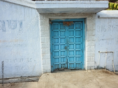 old blue door