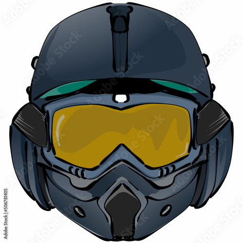 Pilot Helmet illustration 001