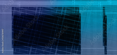 Abstract glitch art block pattern background image.