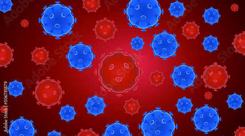 A coronavirus vector concept illustration