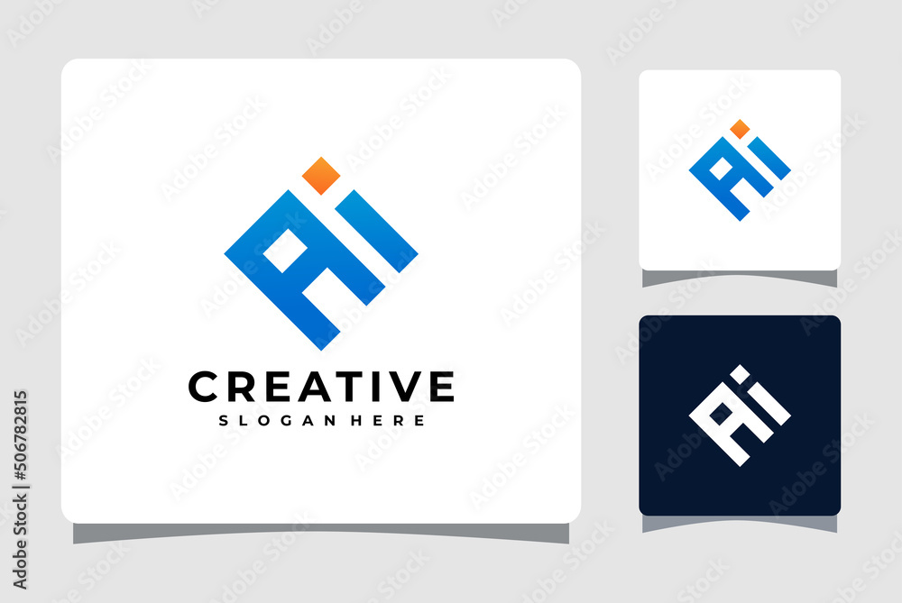 Letter A I Geometry Logo Template Design Inspiration Letter A I Geometry Logo Template Design Inspiration