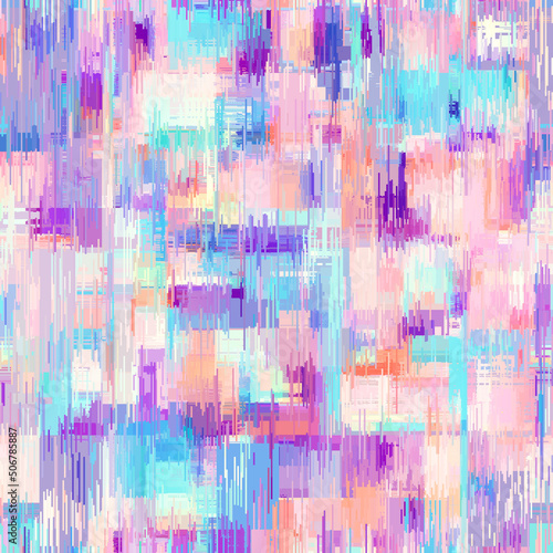 Vector image with imitation of grunge datamoshing texture.