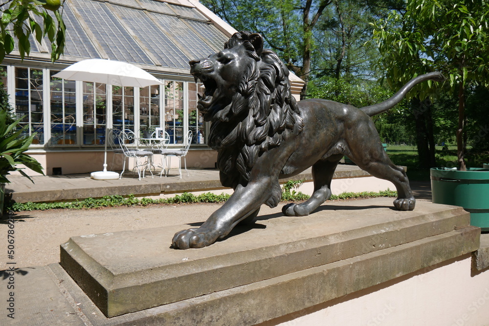 Naklejka premium Löwe im Fürst-Pückler-Park Branitz